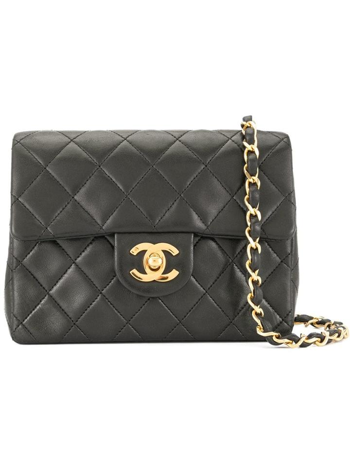 Chanel Pre-owned Cc Logos Single Chain Shoulder Bag - Black