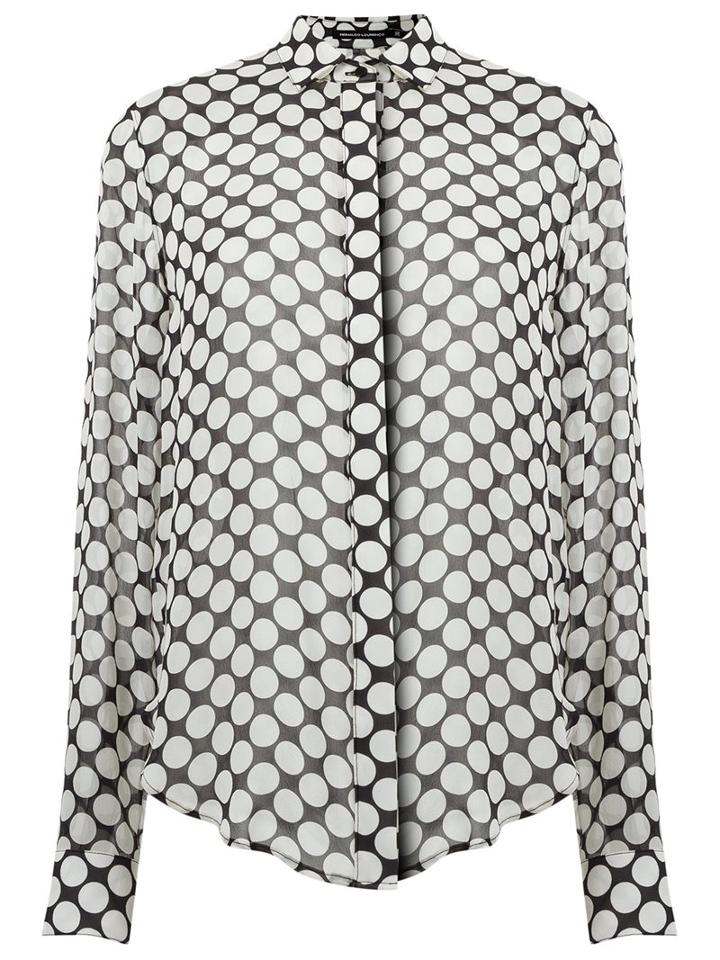 Reinaldo Lourenço Printed Shirt, Women's, Size: 36, Black, Silk