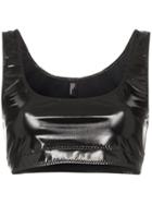 Lisa Marie Fernandez Zani Pvc Crop Top - Black