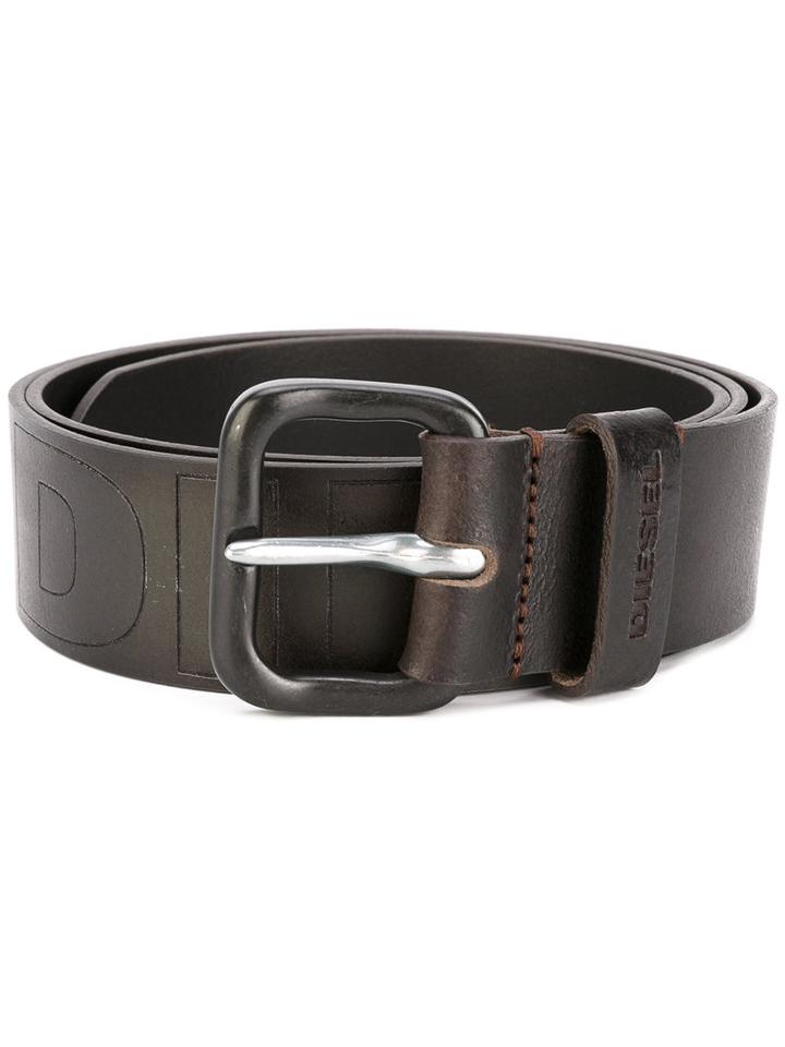 Diesel - Impressed Belt - Men - Calf Leather - 85, Brown, Calf Leather