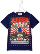 Gucci Kids Circus Print T-shirt, Boy's, Size: 8 Yrs, Blue
