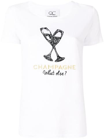 Quantum Courage 'champagne What Else?' T-shirt - White