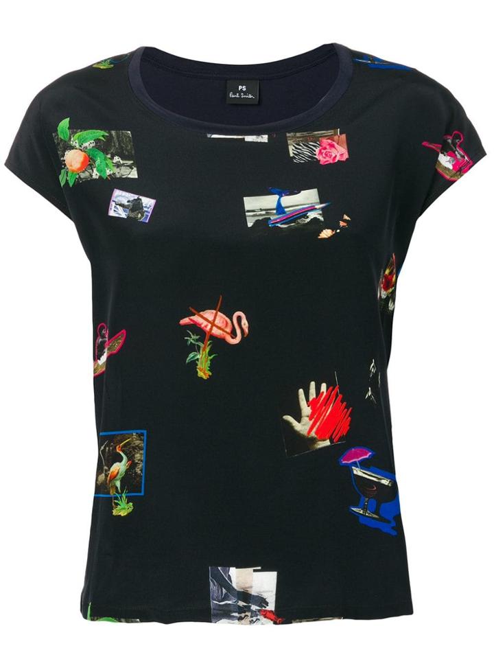 Ps Paul Smith Art Print T-shirt - Blue