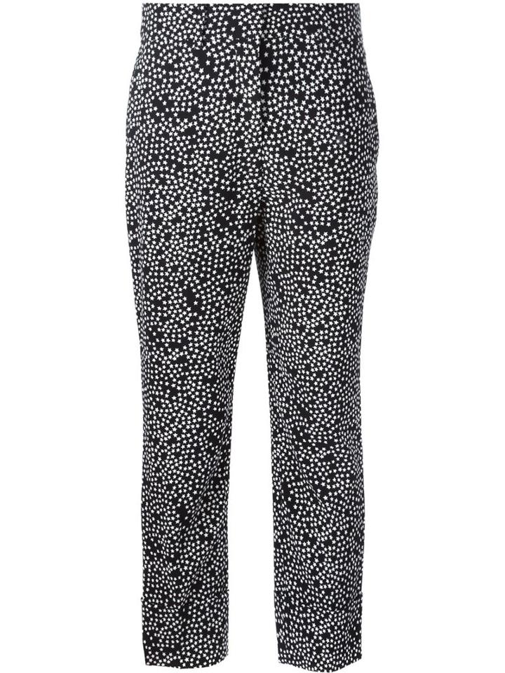 Sonia Rykiel Star Print Trousers, Women's, Size: 38, Black, Spandex/elastane/viscose