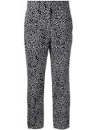 Sonia Rykiel Star Print Trousers, Women's, Size: 38, Black, Spandex/elastane/viscose