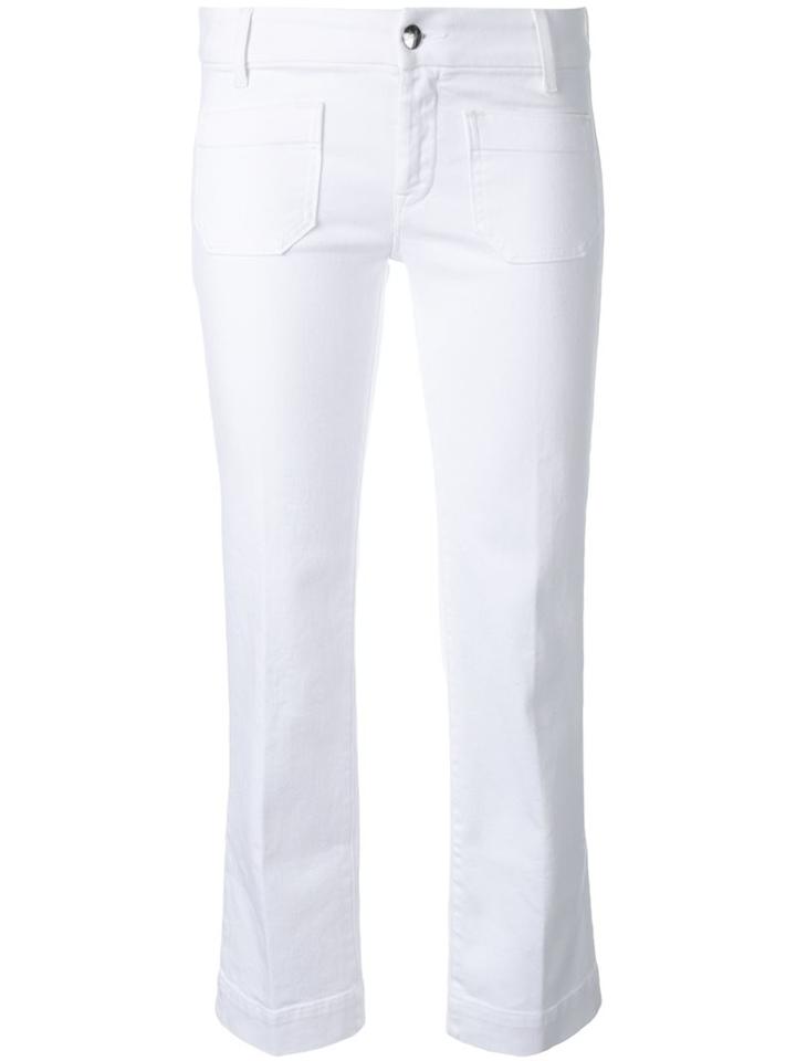 The Seafarer Cropped Jeans, Women's, Size: 28, White, Cotton