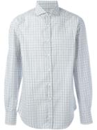 Brunello Cucinelli Checked Shirt, Men's, Size: Small, Grey, Cotton