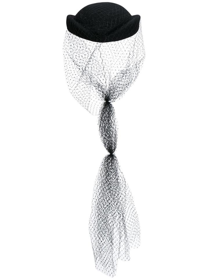 Gucci Veil Detail Hat - Black