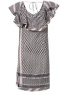 Cecilie Copenhagen - V-back Ruffled Dress - Women - Cotton - 2, Nude/neutrals, Cotton