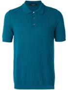 Roberto Collina Classic Polo Shirt, Men's, Size: 50, Blue, Cotton/polyamide