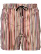 Paul Smith Striped Swim Shorts - Brown