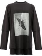 Song For The Mute Insect Print Layered T-shirt - Black