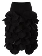 Junya Watanabe Comme Des Garçons 'petals' Structured Skirt, Women's, Size: Small, Black, Acrylic/nylon/wool