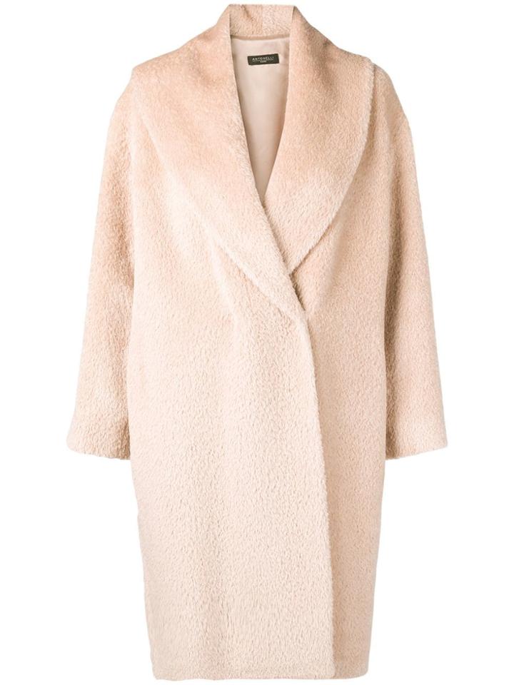 Antonelli Single-breasted Coat - Neutrals