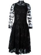 Simone Rocha Semi Sheer Overlay Dress, Women's, Size: 12, Black, Spandex/elastane/acetate/polyester/polyester