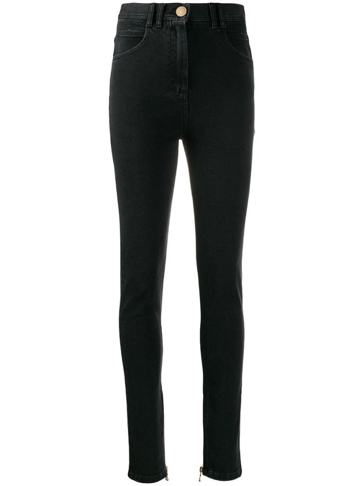 Balmain High-waist Skinny Jeans - Black