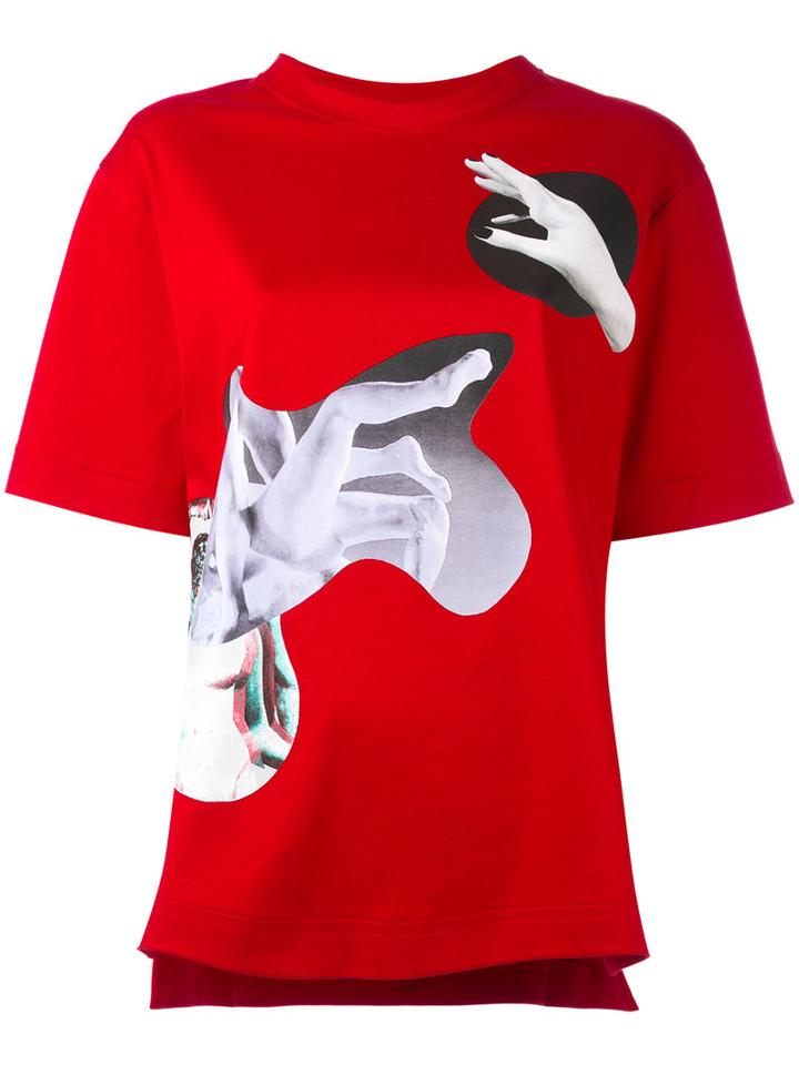 Proenza Schouler - Woman Printed T-shirt - Women - Cotton - M, Red, Cotton