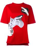 Proenza Schouler - Woman Printed T-shirt - Women - Cotton - M, Red, Cotton