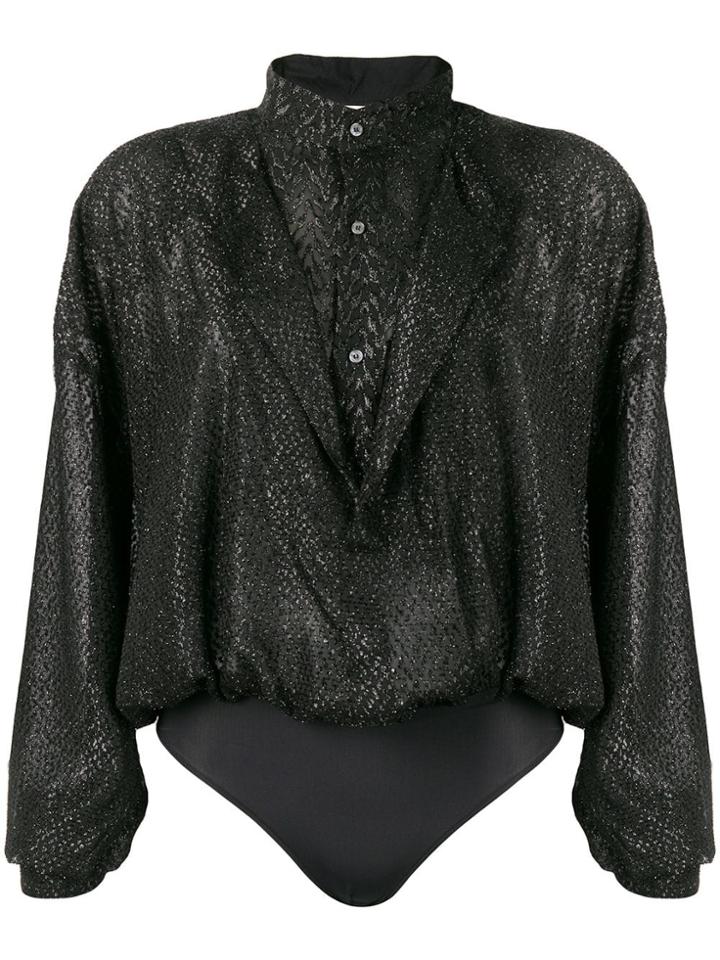 Faith Connexion Double Collar Blouse - Black