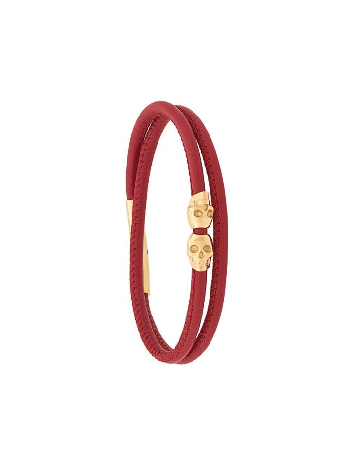 Northskull Micro Atticus Skull Bracelet - Red