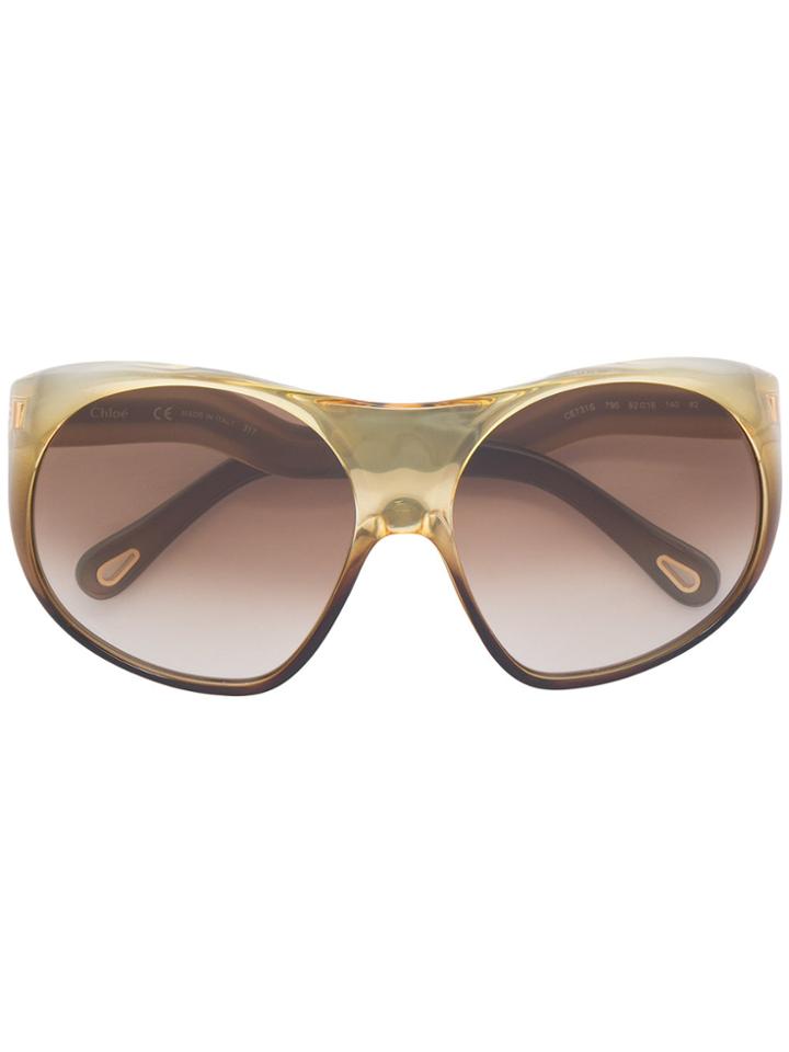 Chloé Eyewear Round Oversized Sunglasses - Green