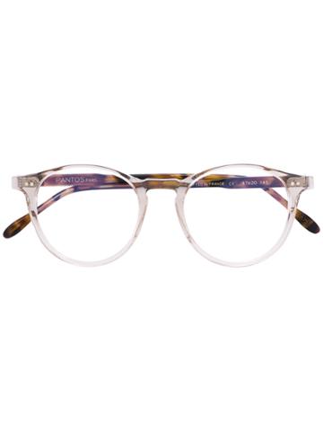 Pantos Paris Round Glasses - Nude & Neutrals
