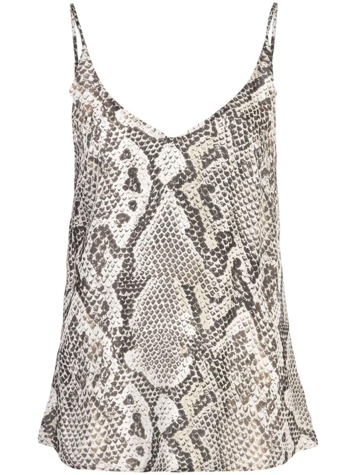 L'agence Snake Print Blouse - Neutrals