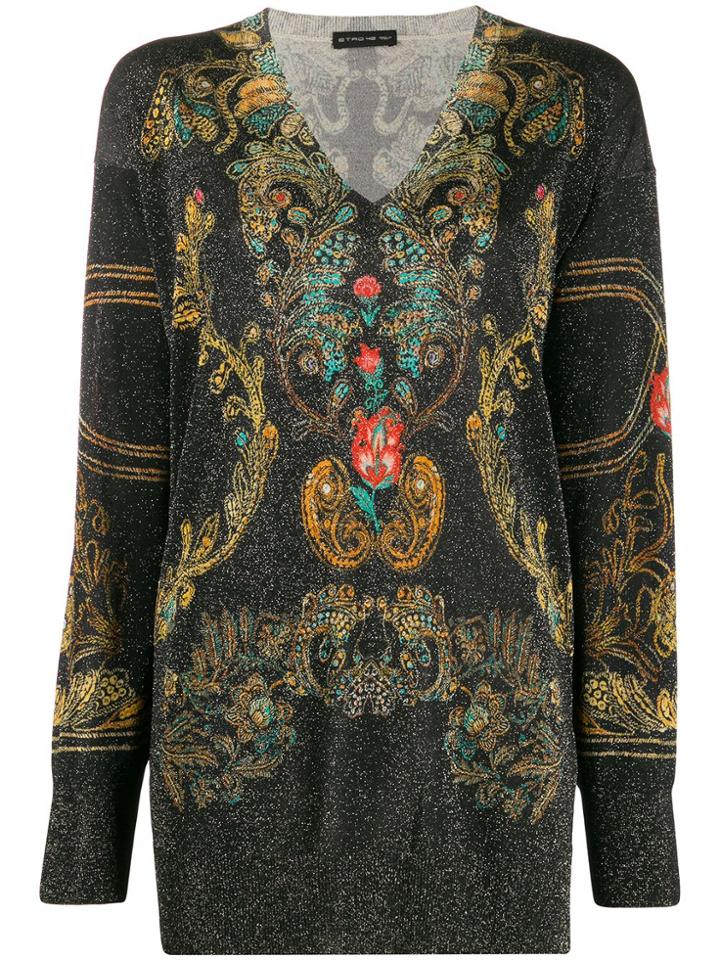 Etro Metallic Threading Jumper - Black
