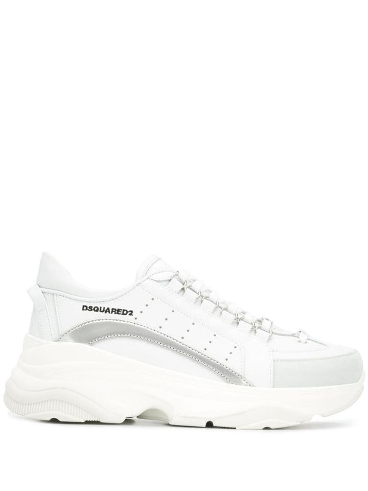 Dsquared2 Embroidered Logo Sneakers - White