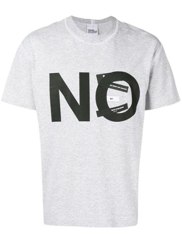 Tigran Avetysian Slogan Patchwork T-shirt - Grey