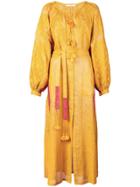 Vita Kin Embroidered Midi Dress - Orange