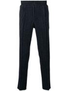 Tagliatore Striped Slim-fit Trousers - Blue