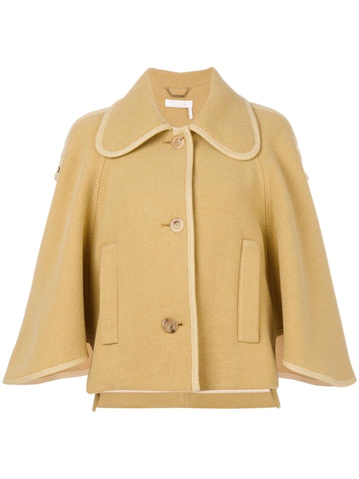 Chloé Oversized Caped Sleeve Jacket - Yellow & Orange