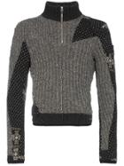 Gmbh Pattern Detail Sweater - Grey