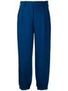 Marni - Zip Cuff Trousers - Women - Viscose - 42, Blue, Viscose