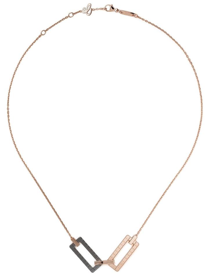 Chopard 18kt Rose Gold Ice Cube Rock Necklace - Fairmined Rose Gold /