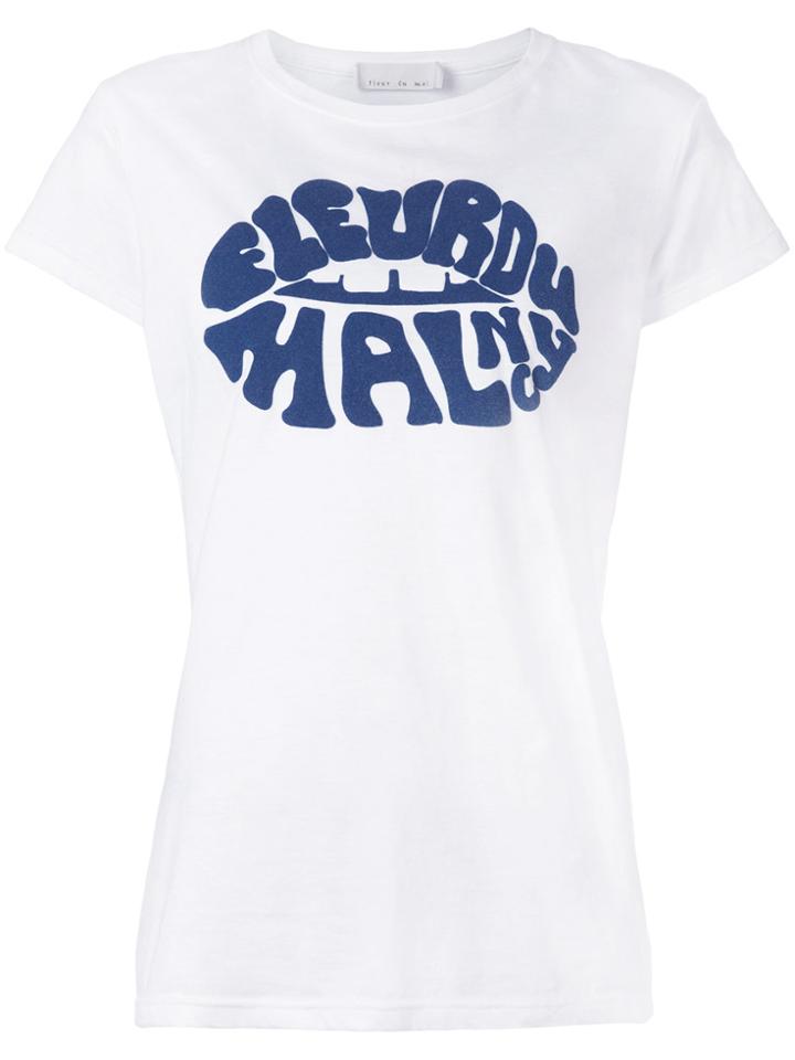 Fleur Du Mal Logo Print T-shirt - White
