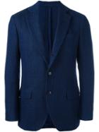 Mp Massimo Piombo Striped Classic Blazer, Men's, Size: 52, Blue, Wool/cupro