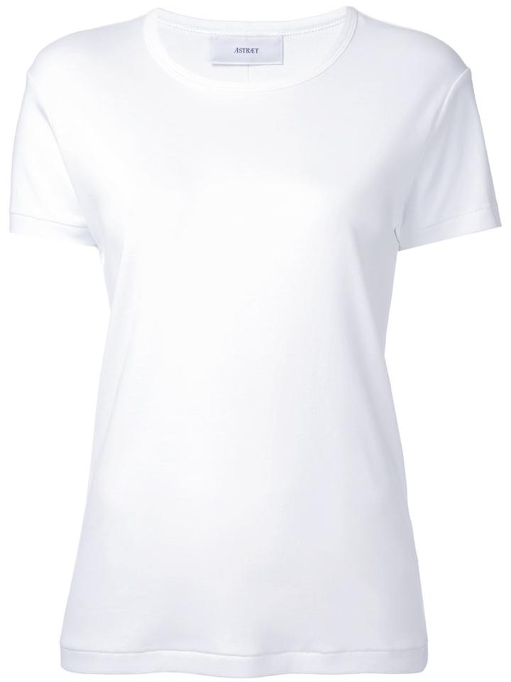 Astraet Crew Neck T-shirt, Women's, White, Cotton