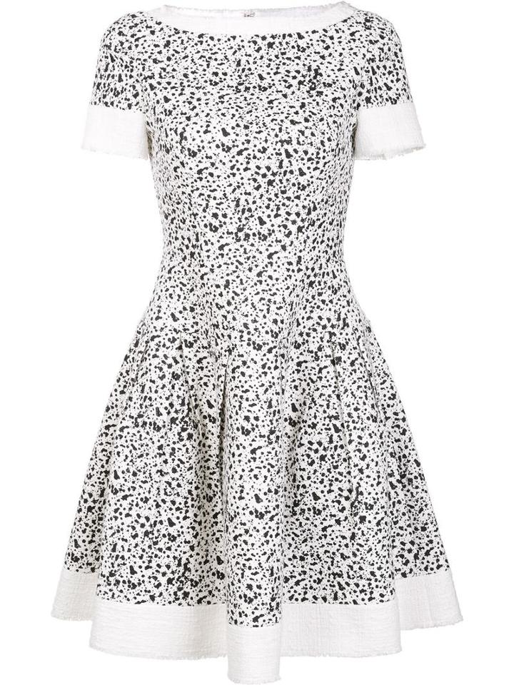 Carolina Herrera Splatter Paint Print Dress, Women's, Size: 10, Black, Cotton