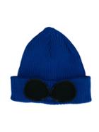 Cp Company Kids Teen Goggle Beanie Hat - Blue