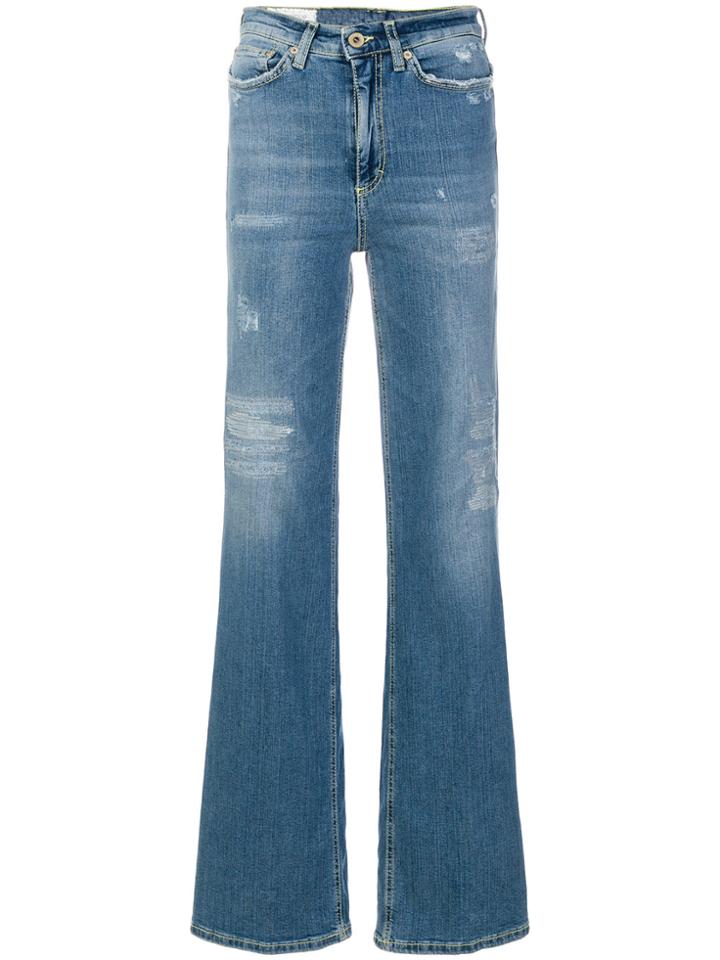 Dondup Distressed Flared Jeans - Blue