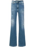 Dondup Distressed Flared Jeans - Blue