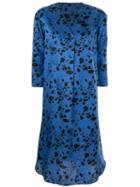 Knott Floral Print Day Dress - Blue