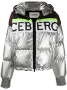 Iceberg Colour Block Puffer Jacket - Silver
