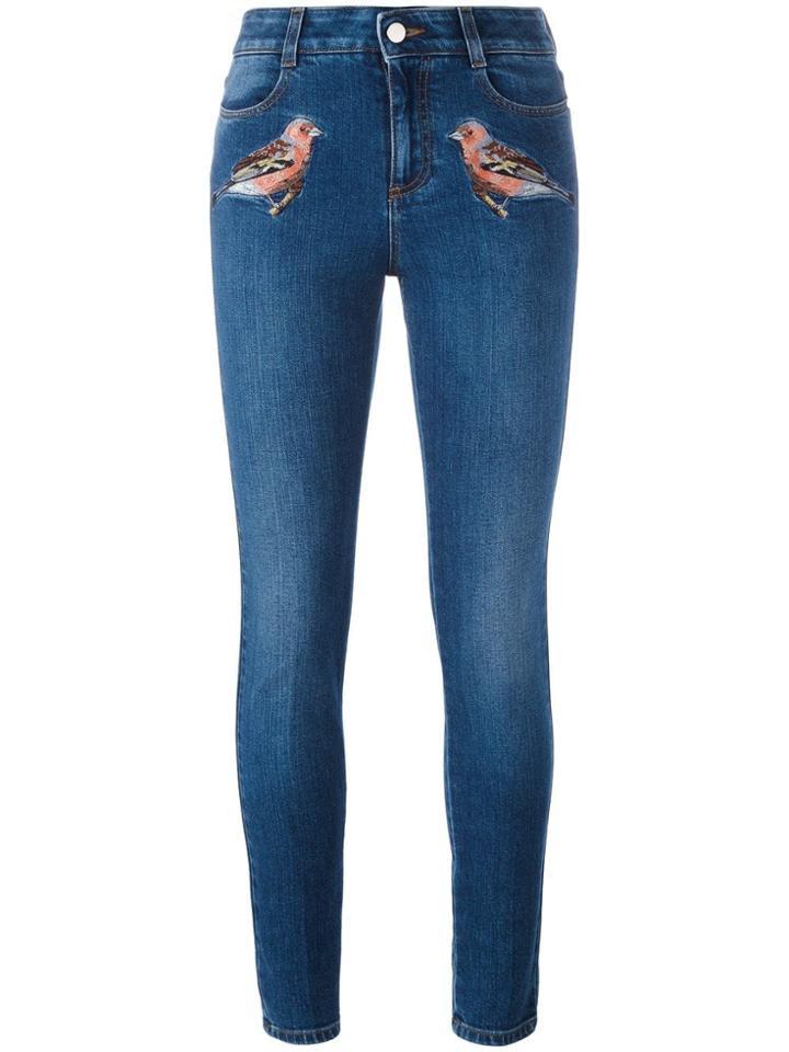 Stella Mccartney Robin Embroidered Skinny Jeans - Blue