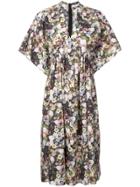 Adam Lippes Printed Poplin Deep V Short Dress - Multicolour