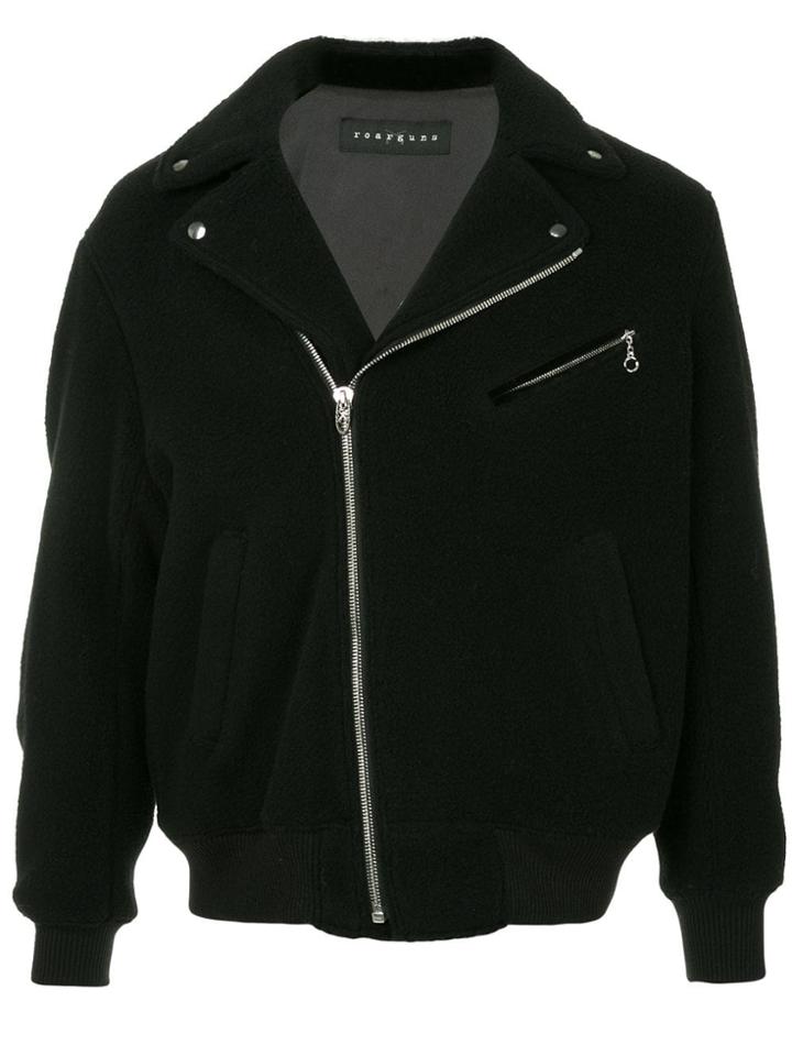 Roarguns Biker Bomber Jacket - Black
