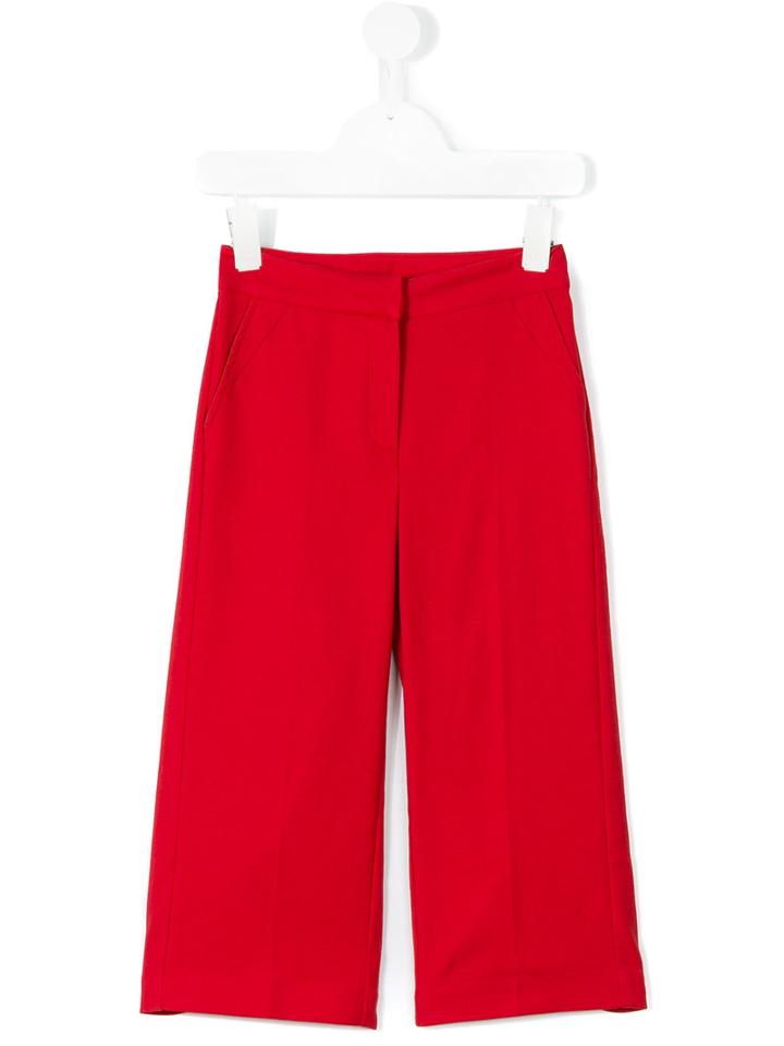 Dondup Kids - Wide Leg Trousers - Kids - Cotton/polyester/spandex/elastane - 4 Yrs, Red