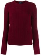 Polo Ralph Lauren Cable-knit Fitted Sweater - Red